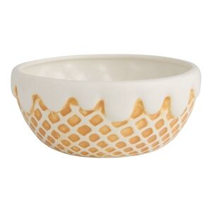 Cost Plus World Market Waffle Cone Hand Painted Figural Serving Bowl, NWT